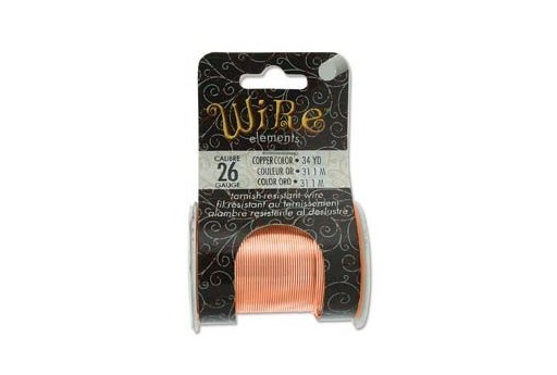 Lacquered Tarnish Resistant Wire Copper 26ga - 34yd