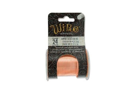 Lacquered Tarnish Resistant Wire Copper 24ga - 30yd