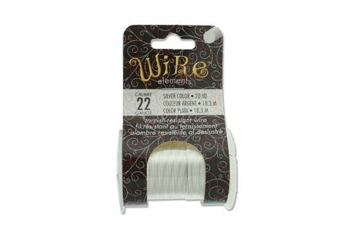 Lacquered Tarnish Resistant Wire Silver 22ga - 20yd