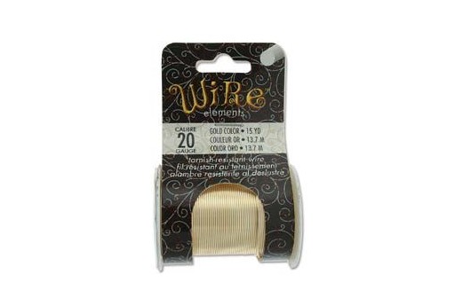 Lacquered Tarnish Resistant Wire Gold 20ga - 15yd