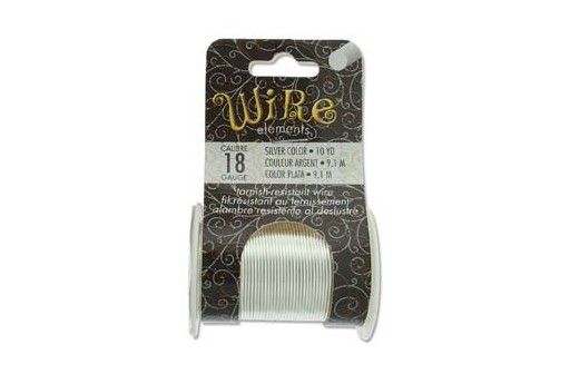 Lacquered Tarnish Resistant Wire Silver 18ga - 10yd