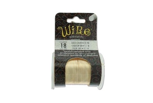 Lacquered Tarnish Resistant Wire Gold 18ga - 10yd