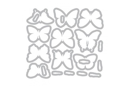 Fustelle Framelits Battito Farfalle Tim Holtz Alterations Sizzix 2