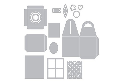 Thinlits PLUS Dies Cupcake Box Sizzix 2