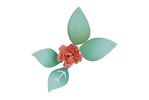 Sizzlits Dies Flower Bloom Leaves 3D Sizzix