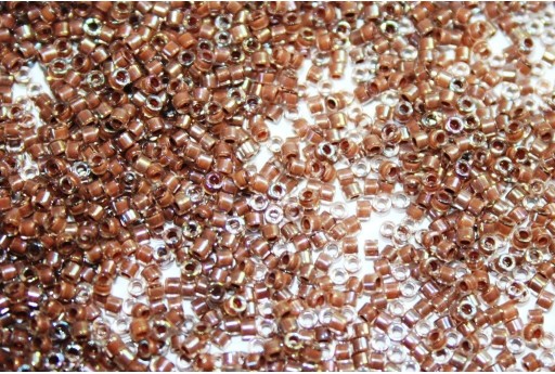 Miyuki Delica Beads Cocoa Lined Crystal AB 11/0 - 8gr