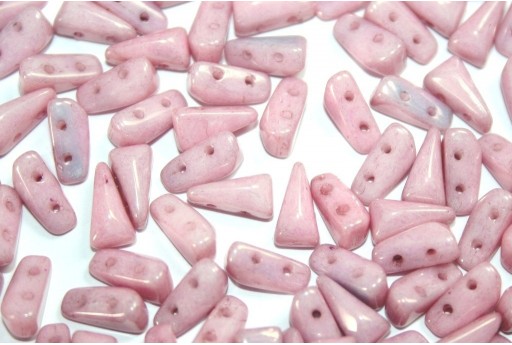 Czech Glass Beads Vexolo Alabaster Lila Luster 5x8mm - 50pcs