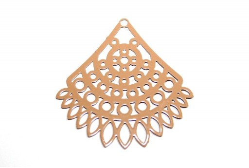 Beige Laser Cut Filigree - Fan 40x34mm - 1pcs