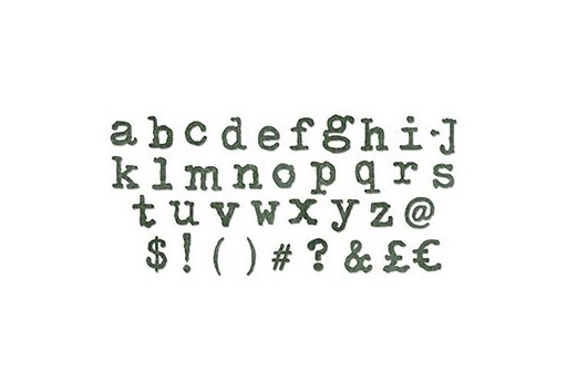 Fustella BigZ XL Alfabeto Tipografico Lettere Minuscole Tim Holtz Alterations Sizzix