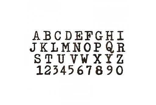 Fustella BigZ XL Alfabeto Tipografico Lettere Maiuscole Tim Holtz Alterations Sizzix