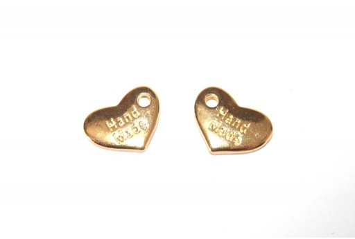 Pendente Cuore Hand Made Oro 15x10mm - 4pz