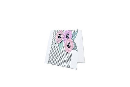 Framelits Dies + Coordinate Stamp Folk Flower Sizzix