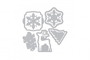 Set Fustelle Framelits + Timbri Natale E' Arrivato Katelyn Lizardie Sizzix