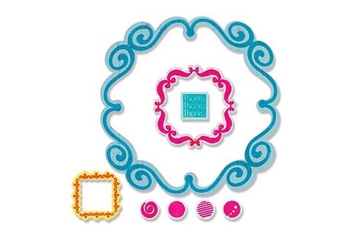 Framelits Dies + Coordinate Stamps Thank You Stephanie Barnard Sizzix