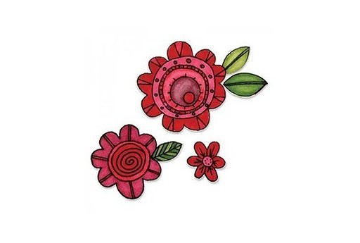 Framelits Dies + Coordinate Stamps Flowers n.6 Stephanie Ackerman Sizzix