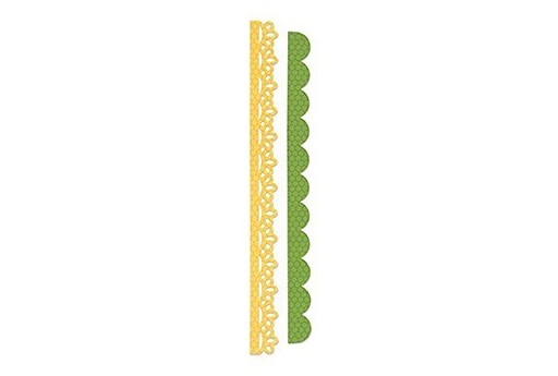 Sizzlits Die Decorative Strips Eyelet Lace and Scallops Sizzix