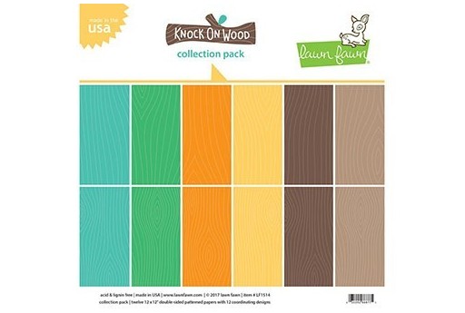 Set di Carte Decorate Knock On Wood Collection Lawn Fawn 30x30cm 12pz