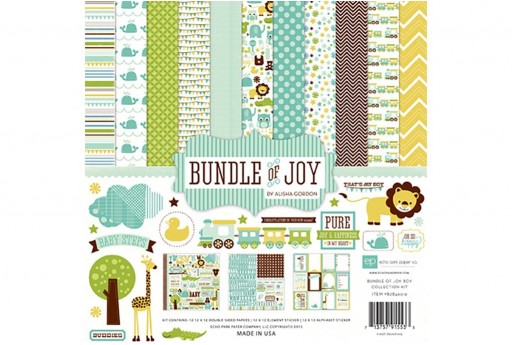 Patterned Paper Pack Bundle Of Joy Boy Echo Park Paper Co. 30x30cm 12sheets
