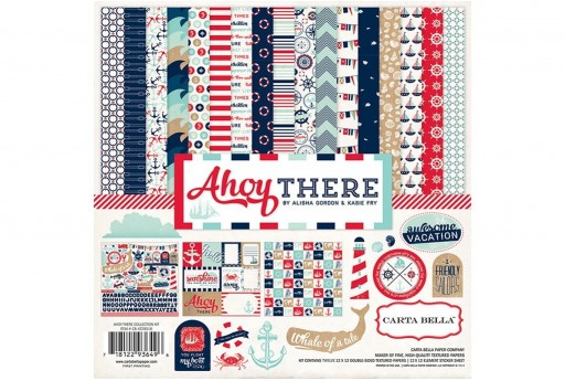 Set di Carte Decorate Ahoy There Echo Park Paper Co. 30x30cm 12pz.