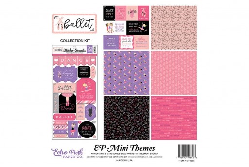 Set di Carte Decorate Ballet Collection Echo Park Paper Co. 30x30cm 6pz.