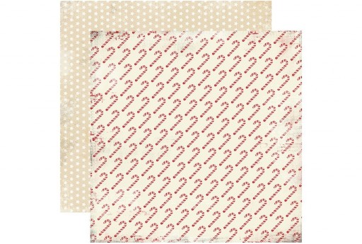 Carta Decorata Candy Canes Carta Bella 30x30cm 1pz.