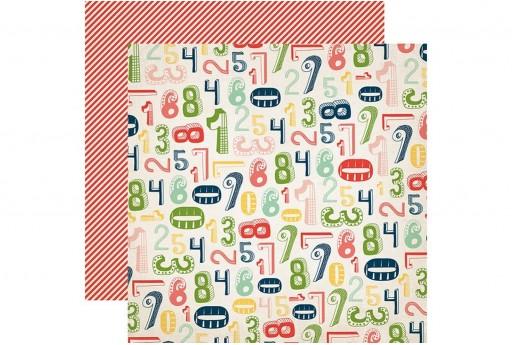 Carta Decorata Numbers Carta Bella 30x30cm 1pz.