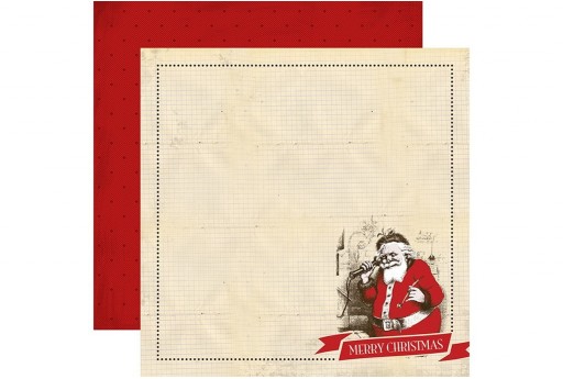 Carta Decorata Santa Claus Have A Merry Christmas Echo Park Paper Co. 30x30cm 1pz.