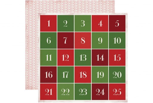 Carta Decorata Advent Calendar Carta Bella 30x30cm 1pz.