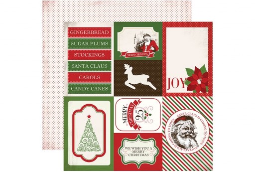 Carta Decorata Journaling Card Have A Merry Christmas  Carta Bella 30x30cm 1pz.