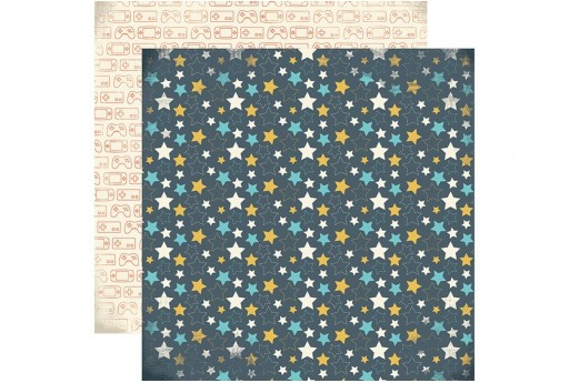 Double-Sided Patterned Paper All Star Carta Bella 30x30cm 1sheet