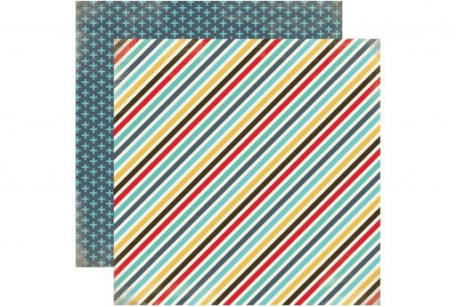 Carta Decorata Boy Stripe Carta Bella 30x30cm 1pz.