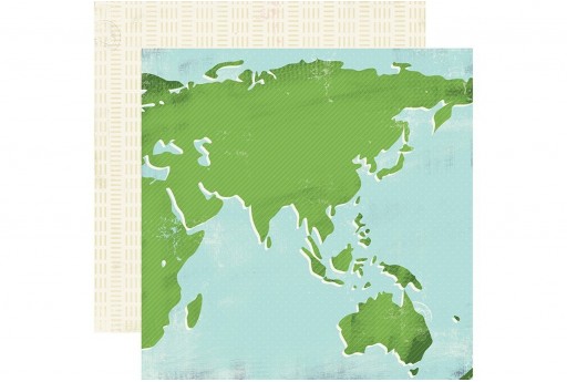 Carta Decorata World Map Carta Bella 30x30cm 1pz.