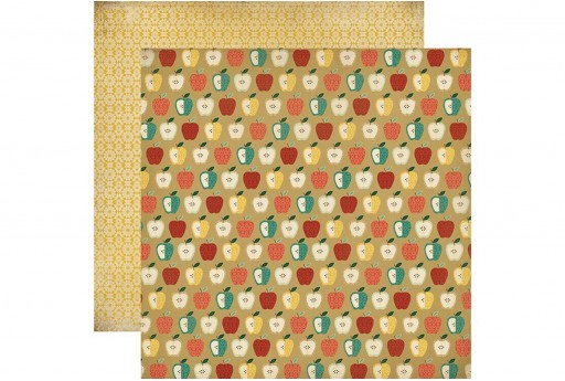 Double-Sided Patterned Paper Apples Carta Bella 30x30cm 1sheet