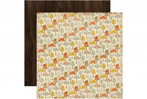 Double-Sided Patterned Paper Autumn Trees Carta Bella 30x30cm 1sheet