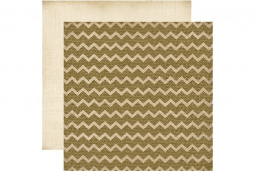 Carta Decorata Burlap Chevron Carta Bella 30x30cm 1pz.