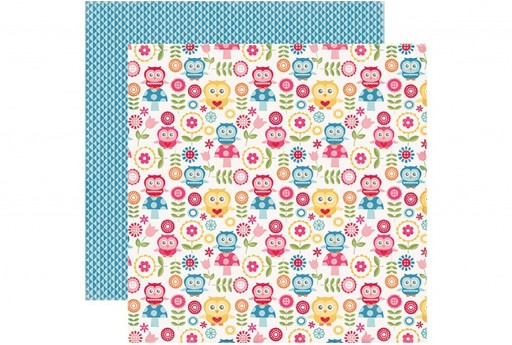 Double-Sided Patterned Paper Owl Always Love You Carta Bella 30x30cm 1sheet