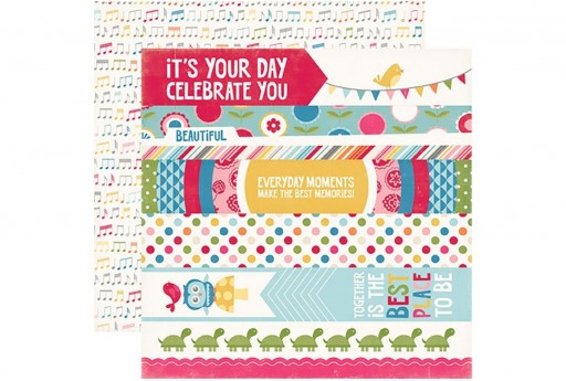 Carta Decorata Border Strips Fine And Dandy Carta Bella 30x30cm 1pz.