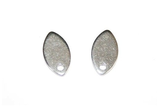 Stainless Steel Ear Stud Oval 10x6mm - 4pcs