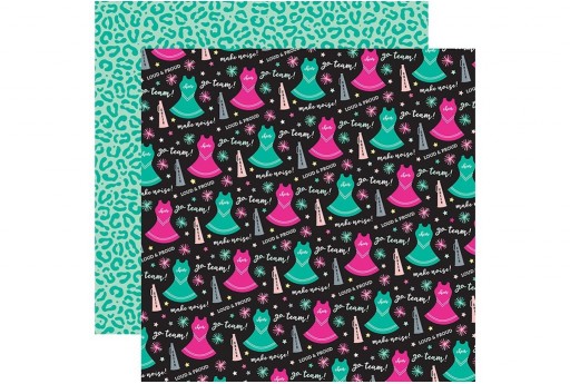 Double-Sided Patterned Paper Go Team Echo Park Paper Co. 30x30cm 1sheet