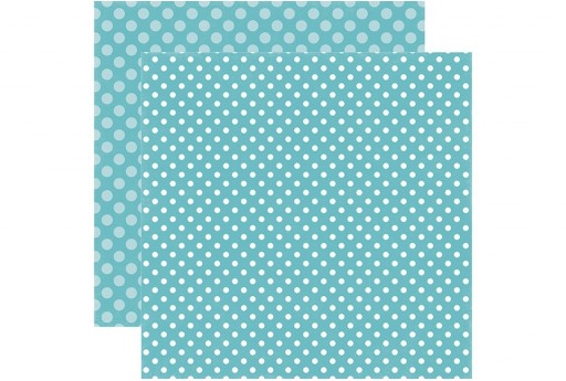 Carta Decorata Powder Blue Dot Echo Park Paper Co. 30x30cm 1pz.