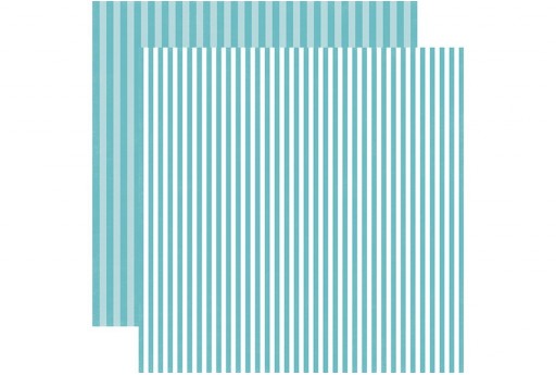 Carta Decorata Powder Blue Stripe Echo Park Paper Co. 30x30cm 1pz.