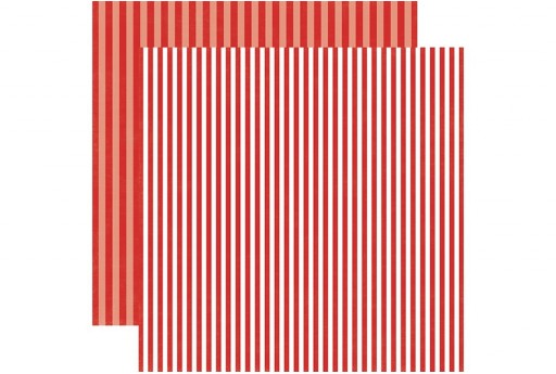 Carta Decorata Winter Berry Stripe Echo Park Paper Co. 30x30cm 1pz.