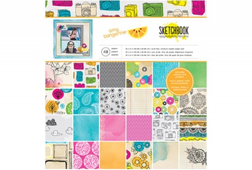 Set Di Carte Decorate Sketchbook Paper Pad American Crafts 30x30cm 48 Fogli Perlinebijoux