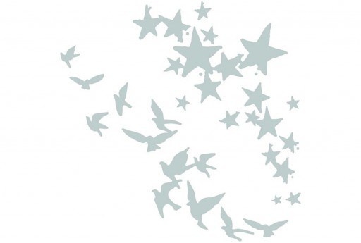 Fustelle Thinlits Uccelli e Stelle Sizzix 2