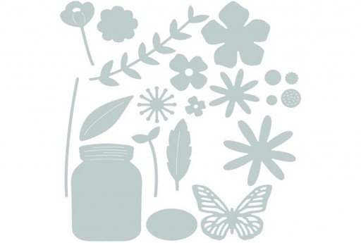 Fustelle Thinlits Fiori di Giardino Sizzix 2
