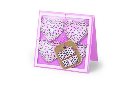 Set Fustelle Framelits + Timbri Donut per te Sizzix