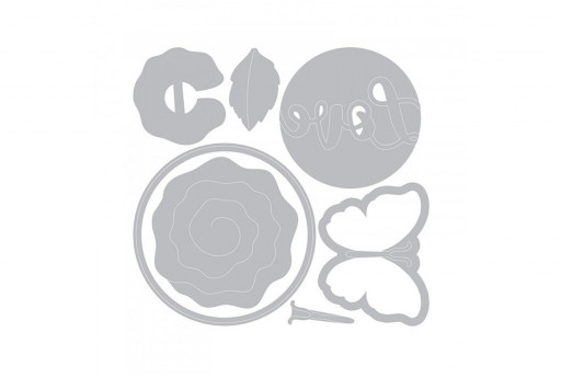 Framelits Dies + Coordinate Stamps Cupcake Topper Sizzix 2