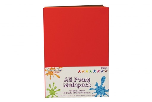 Foam Multipack A5 Bright Colors Dovecraft 40 sheets