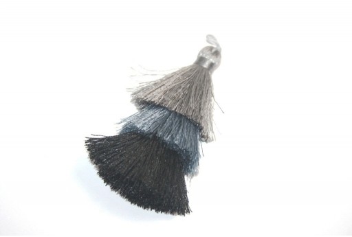 Triple Tassel Grey 70mm - 1pcs