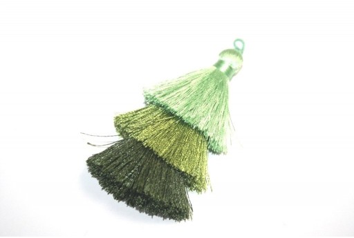 Triple Tassel Green 70mm - 1pcs